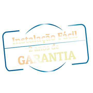 Instalação fácil, 2 anos de garantia